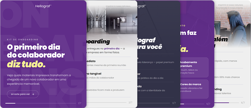 Exemplos de carrosseis complexos, carrosseis simples e criativos estaticos gerados com a estrutura do curso.