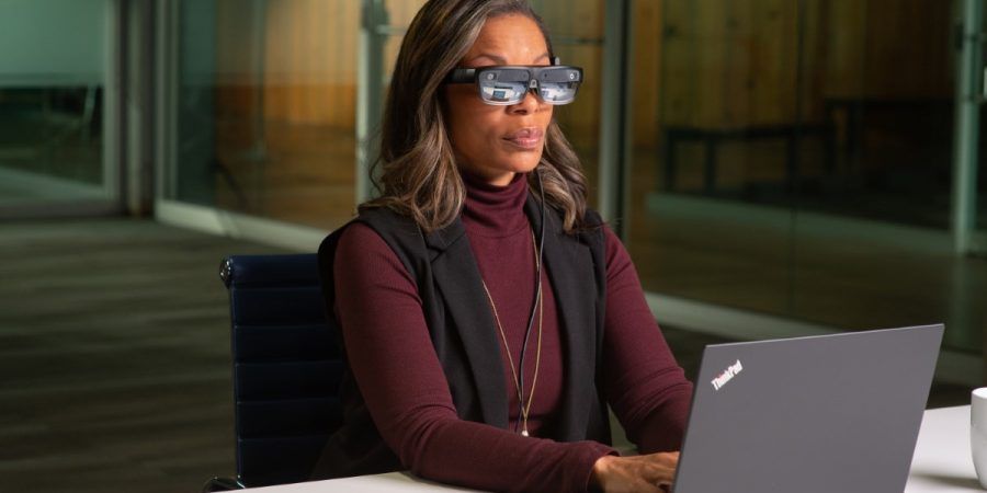 Óculos digitais de realidade aumentada da Lenovo
